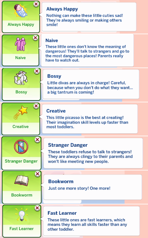 sims 4 extra traits list