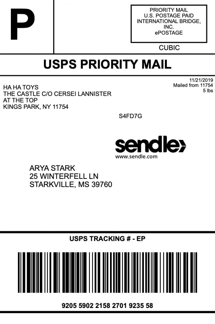 blank usps shipping label template